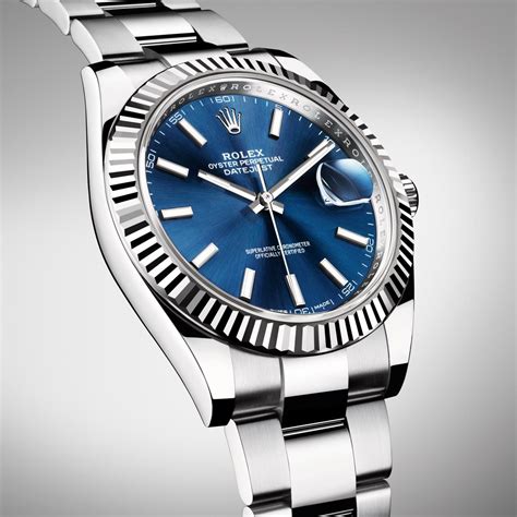 rolex datejust 41 white gold blue dial|rolex datejust 41 price.